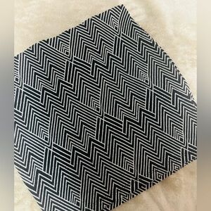 Black and White Zigzag Mini Skirt